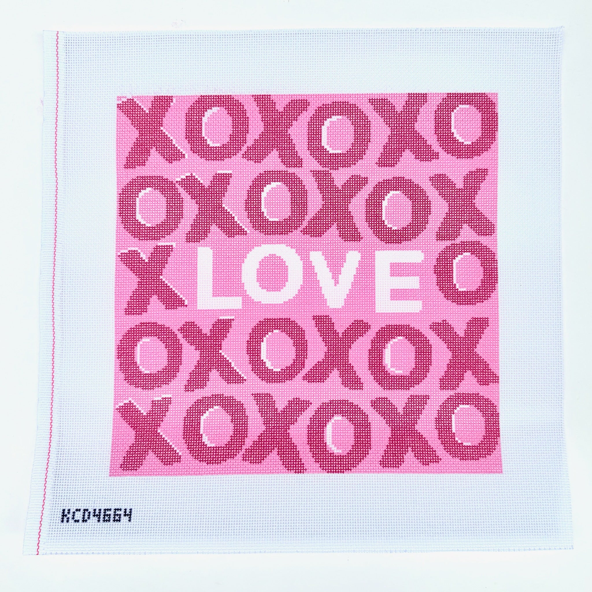 XOXO Pattern Needlepoint Canvas
