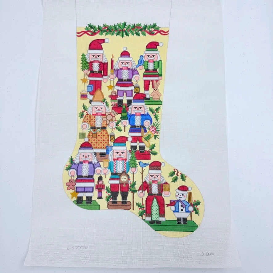 Santa Nutcrackers Alexa Christmas Stocking 7370