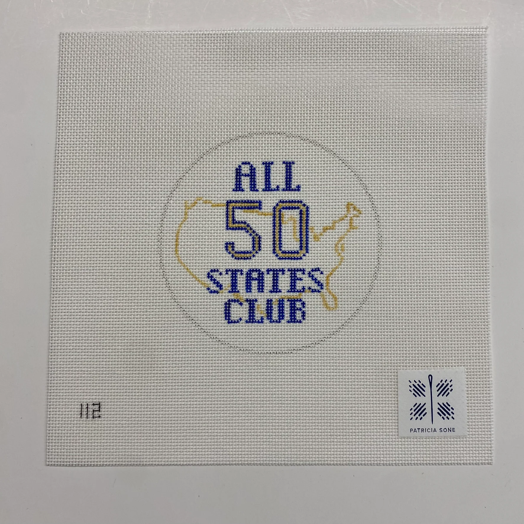 All 50 States Club Round Canvas