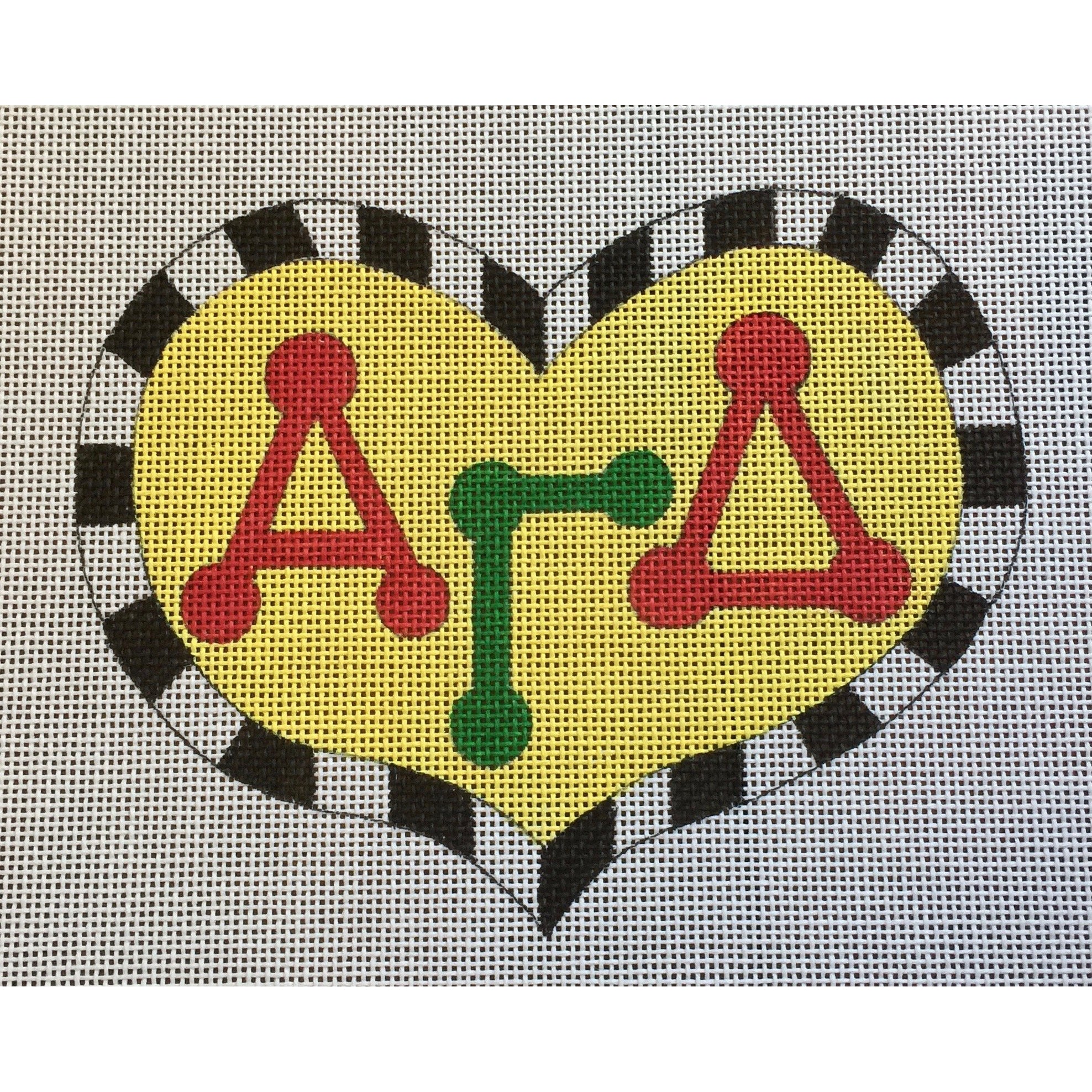 Alpha Gamma Delta Large Heart Canvas