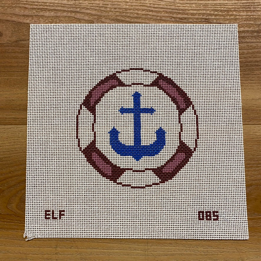 Anchor with Lifebuoy Canvas