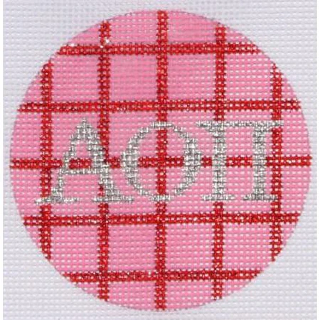 AOPi 3" Round Canvas