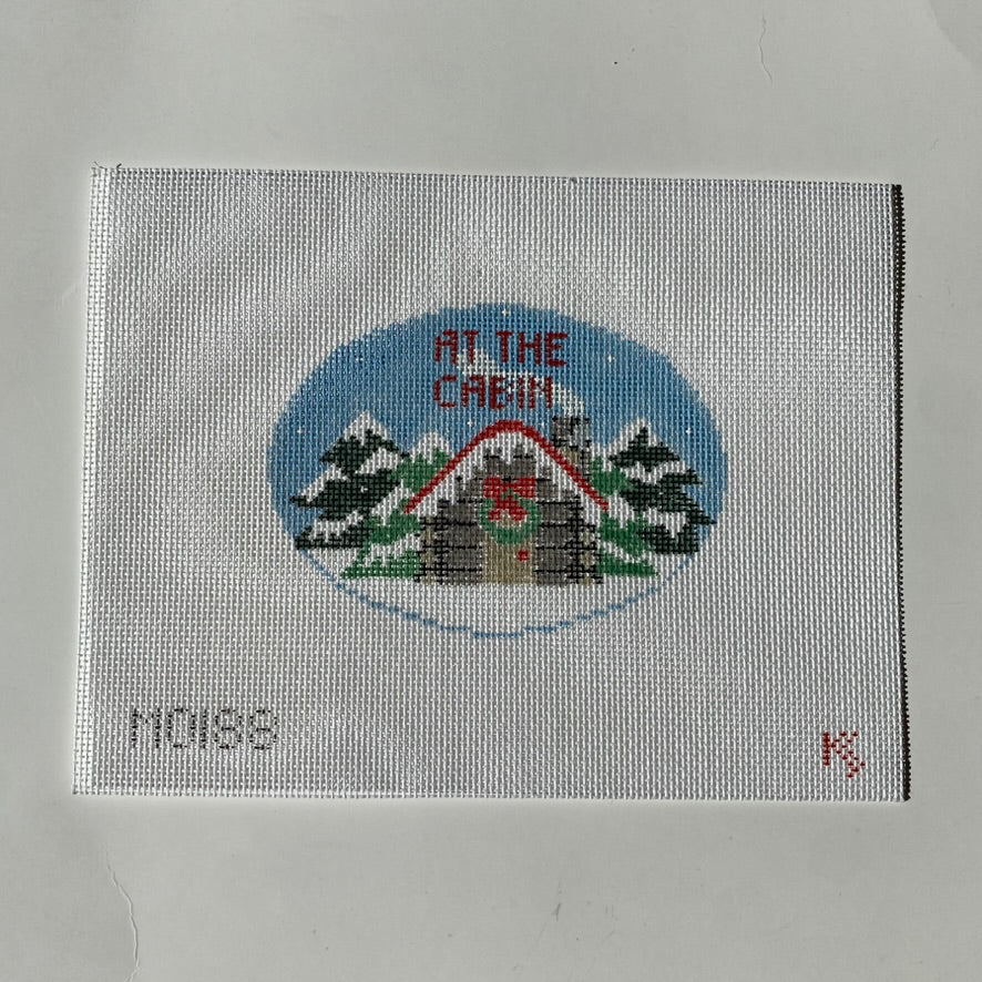 At the Cabin Oval Canvas