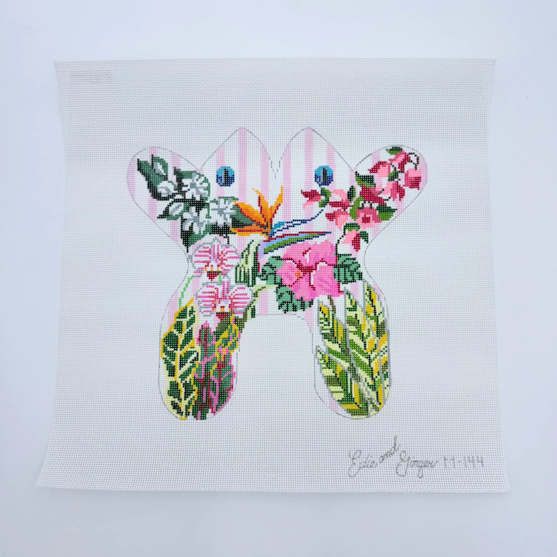 Baby Southern Flowers Frog Canvas