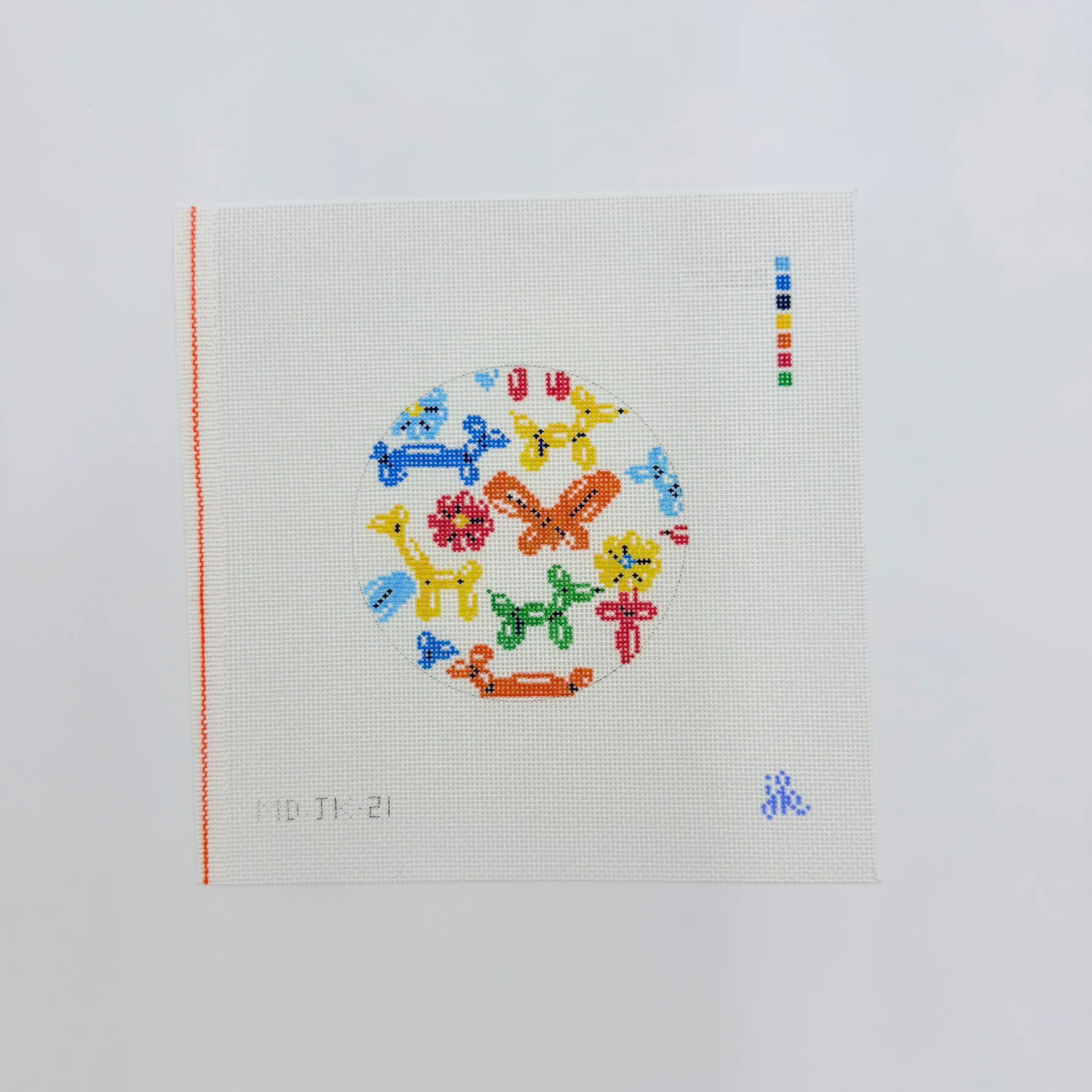 Balloon Party Round Canvas