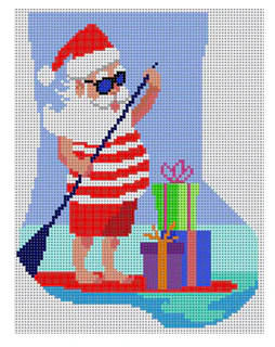 Beach Santa Mini Sock Canvas