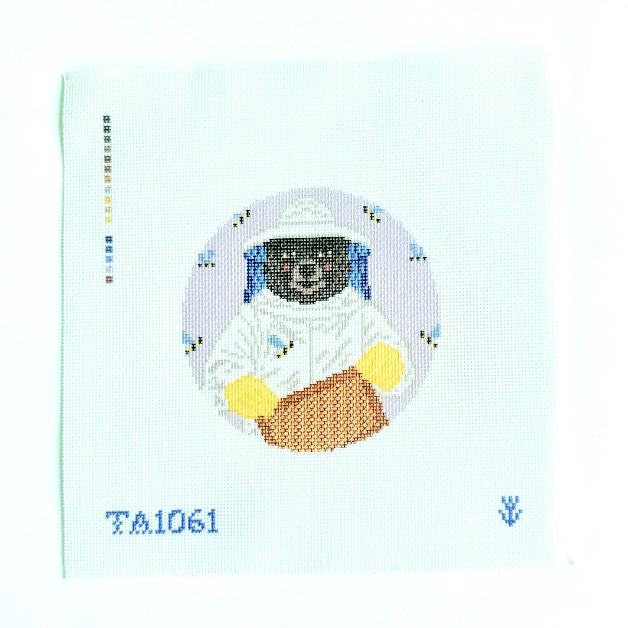 Beatrice the Beekeeping Bear Round Canvas