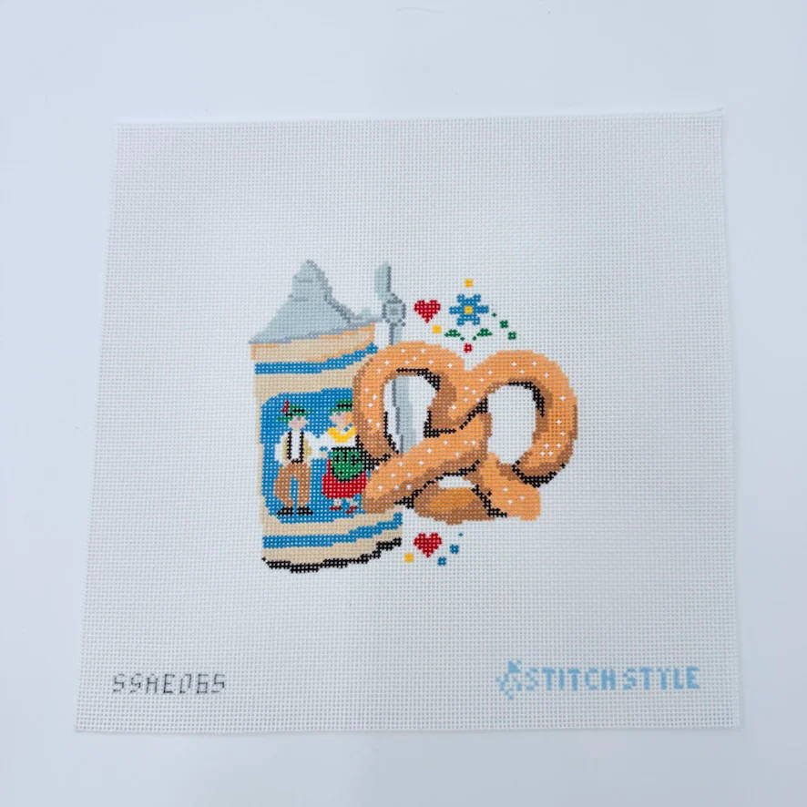 Beer Stein and Pretzel Canvas