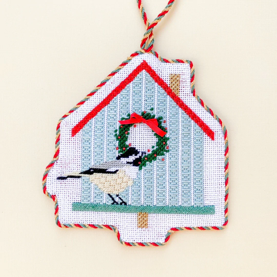 Birdhouse with Chickadee Canvas