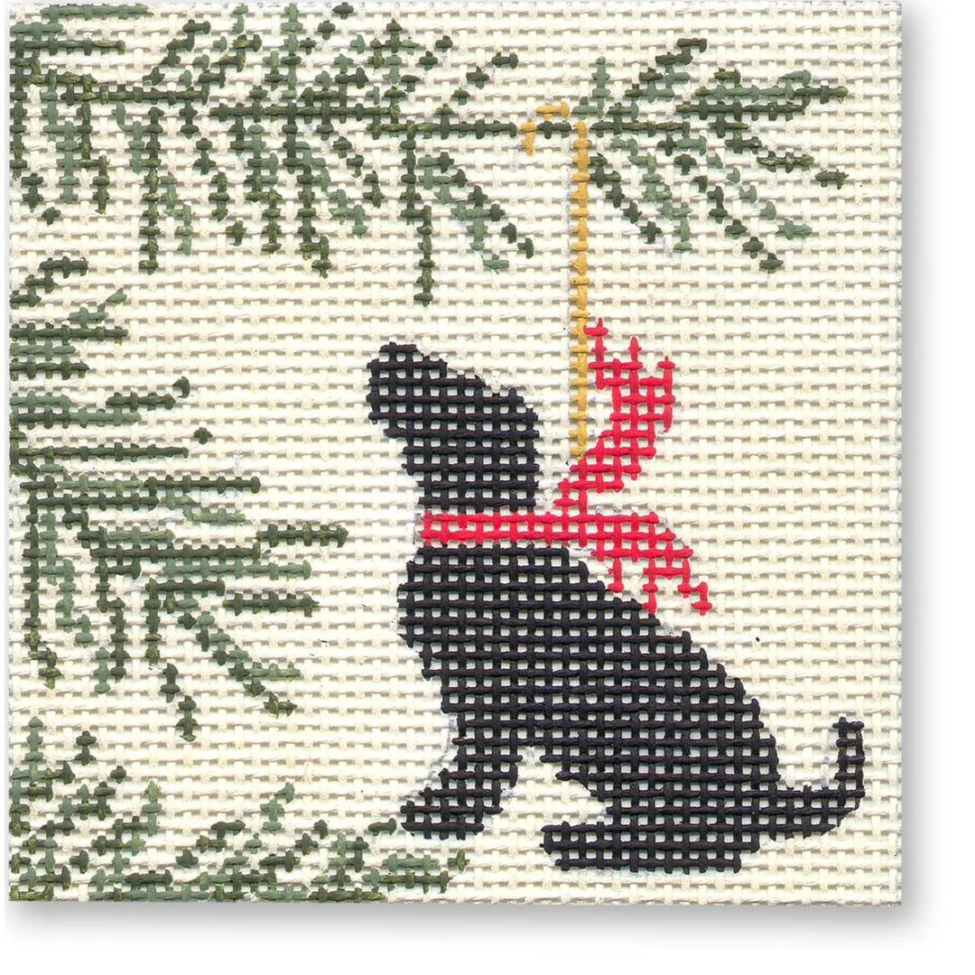 Black Lab Square Canvas