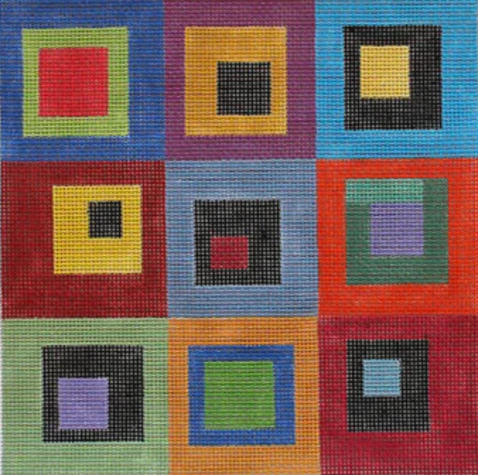 Block Party 9 Canvas