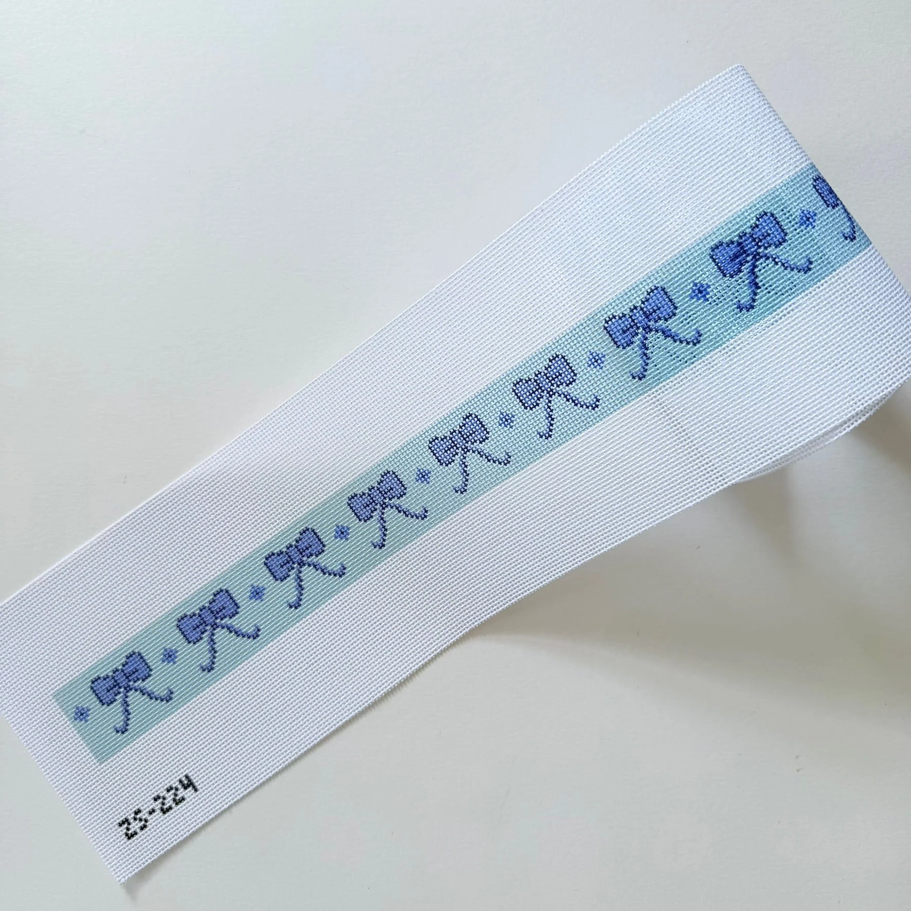 Blue Bow Belt Needlepoint Canvas