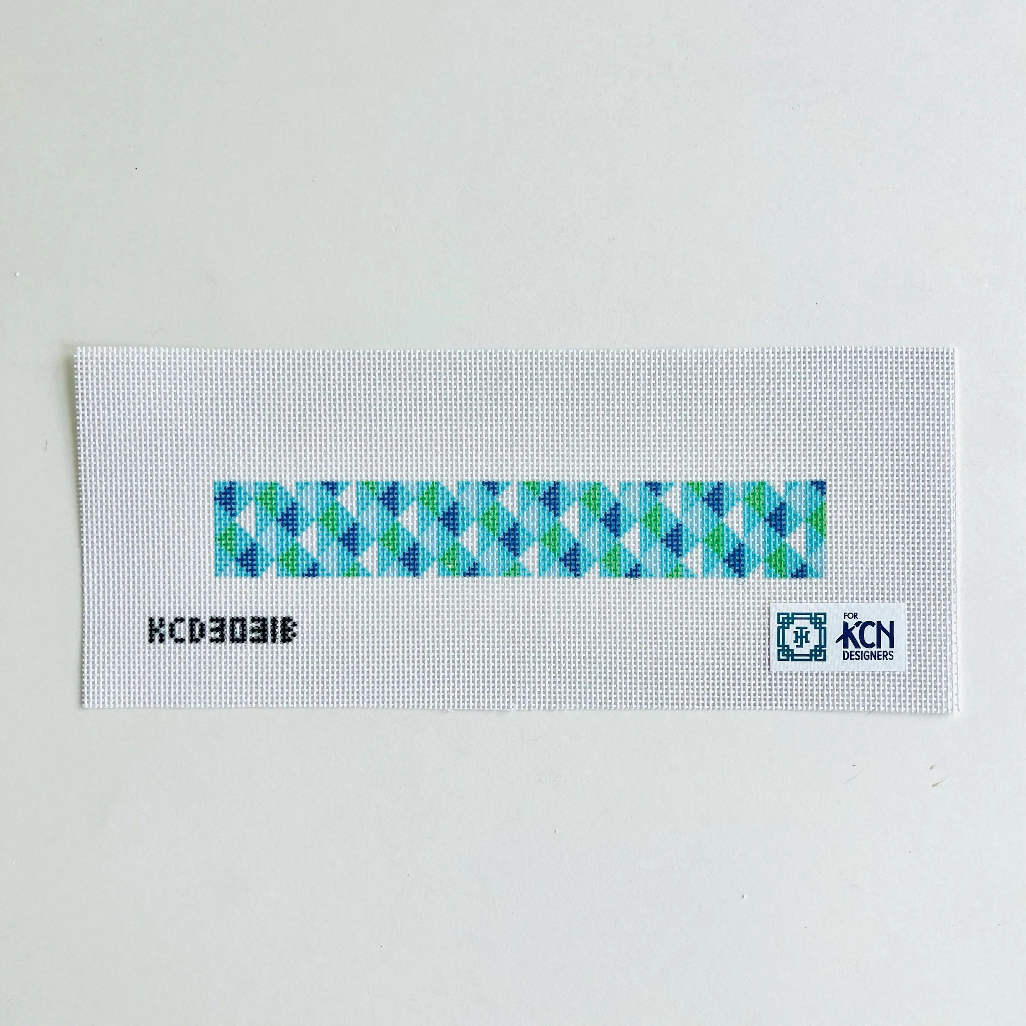 Blue Geometric Key Fob Canvas