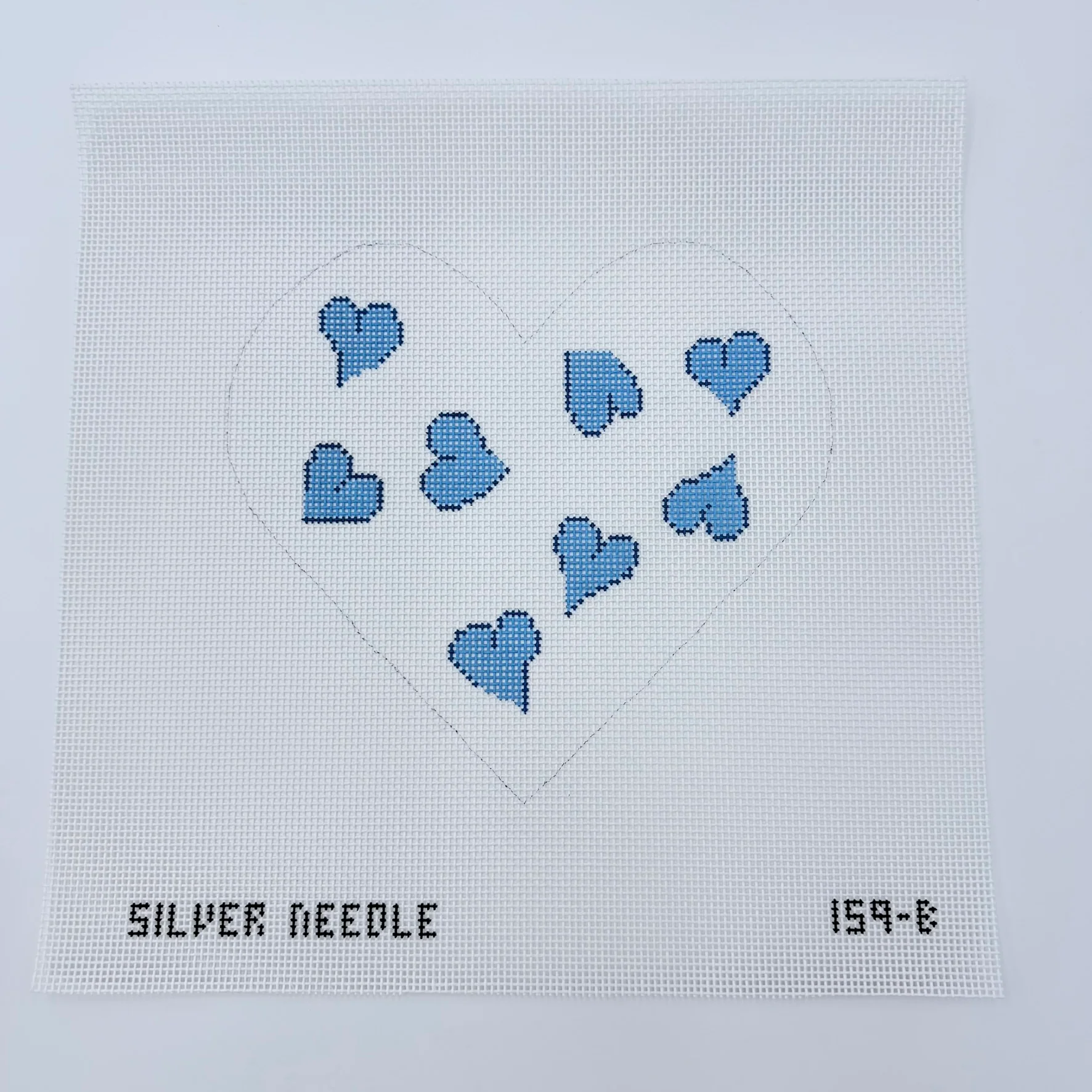 Blue Hearts Canvas