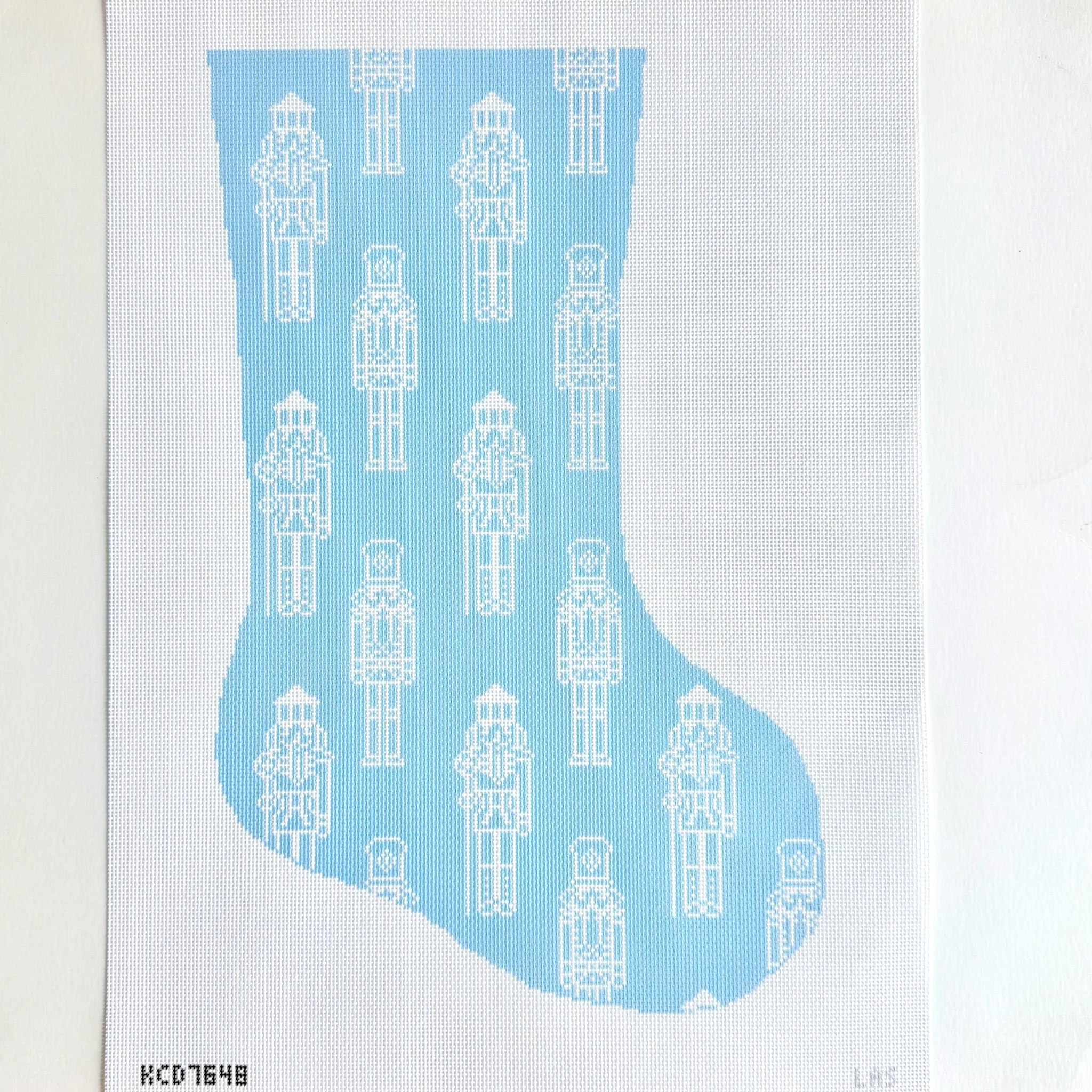 Blue Nutcracker Stocking Canvas