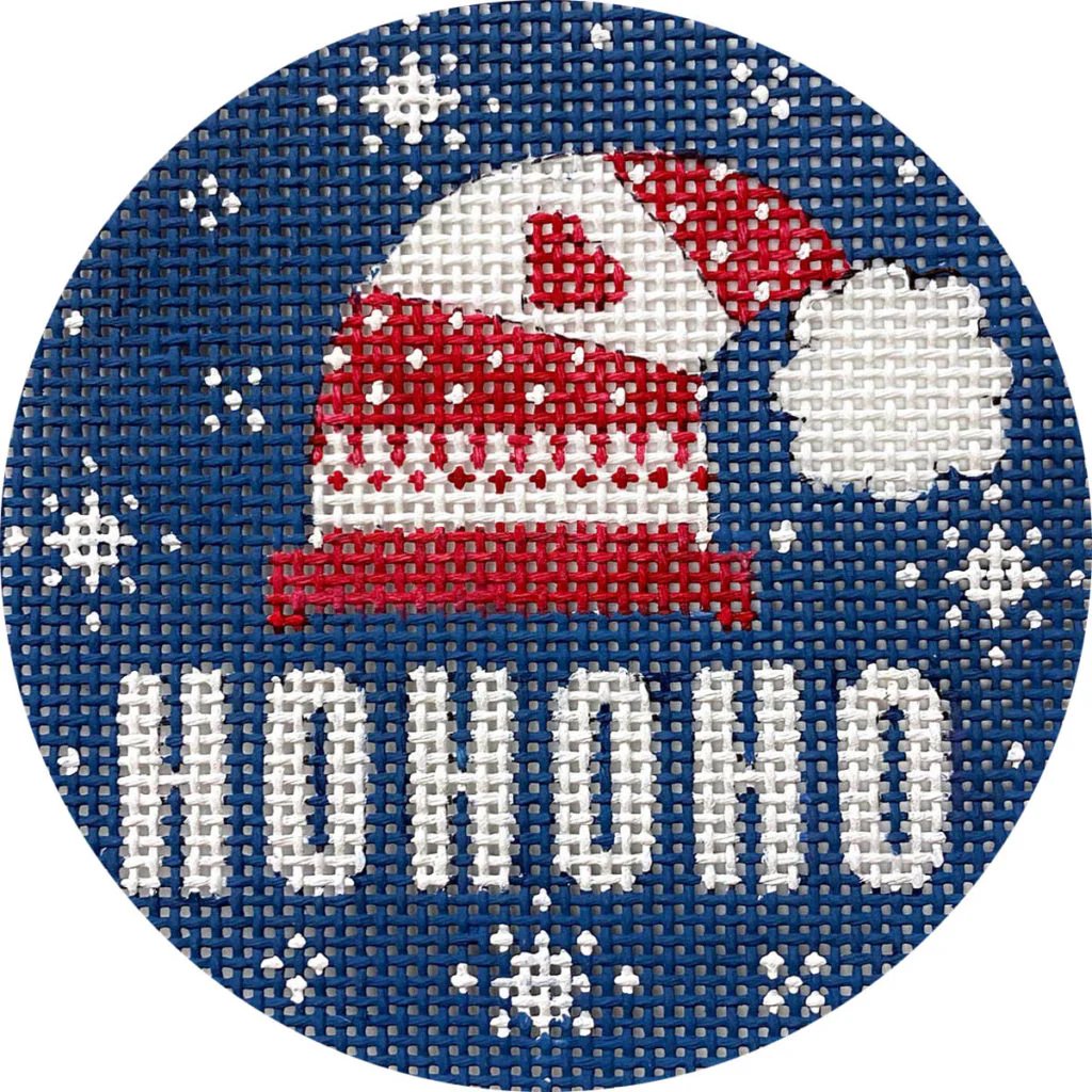 Blue Winter Ho Ho Ho Hat Canvas
