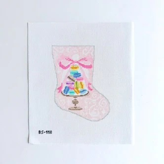 Bon Appetit Macaron  Ornament Sized Stocking Canvas