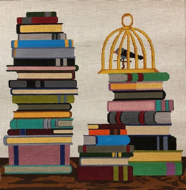 Books Needlepoint Canvas