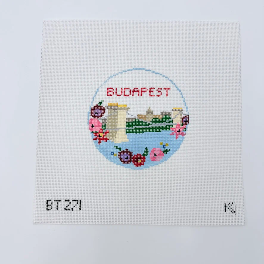 Budapest Travel Round Canvas