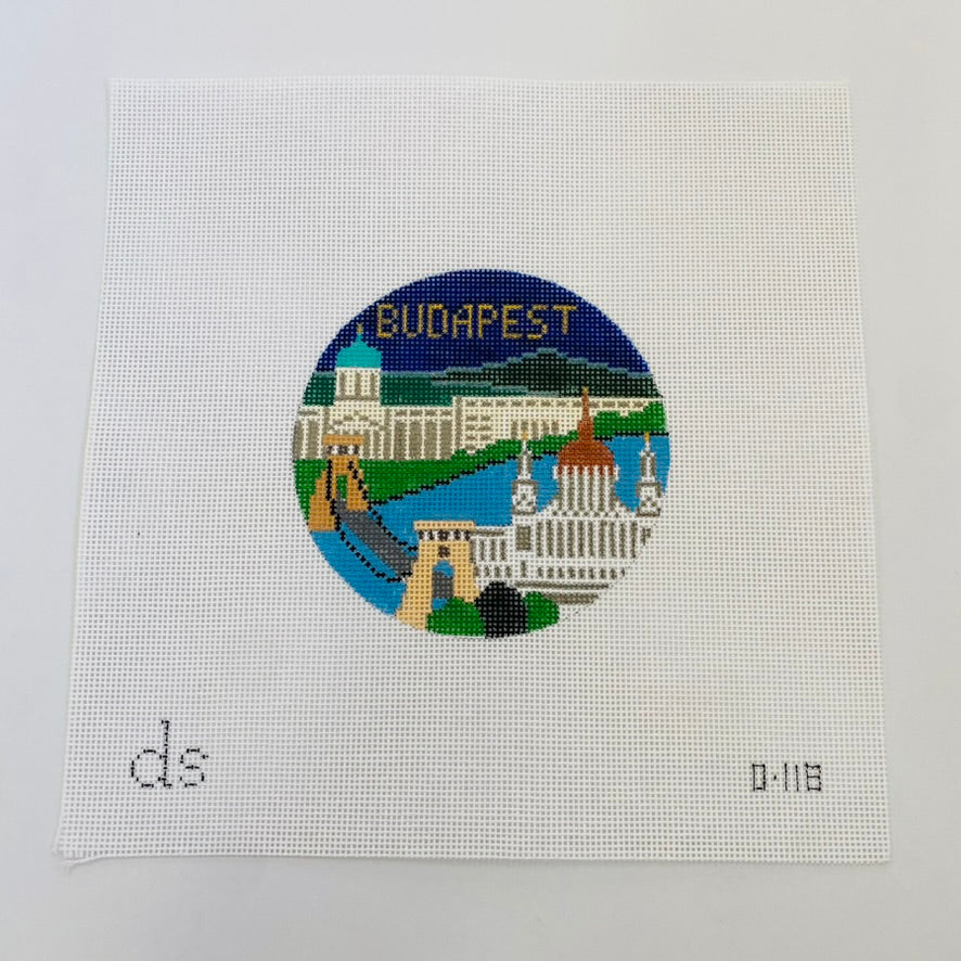 Budapest Travel Round Canvas