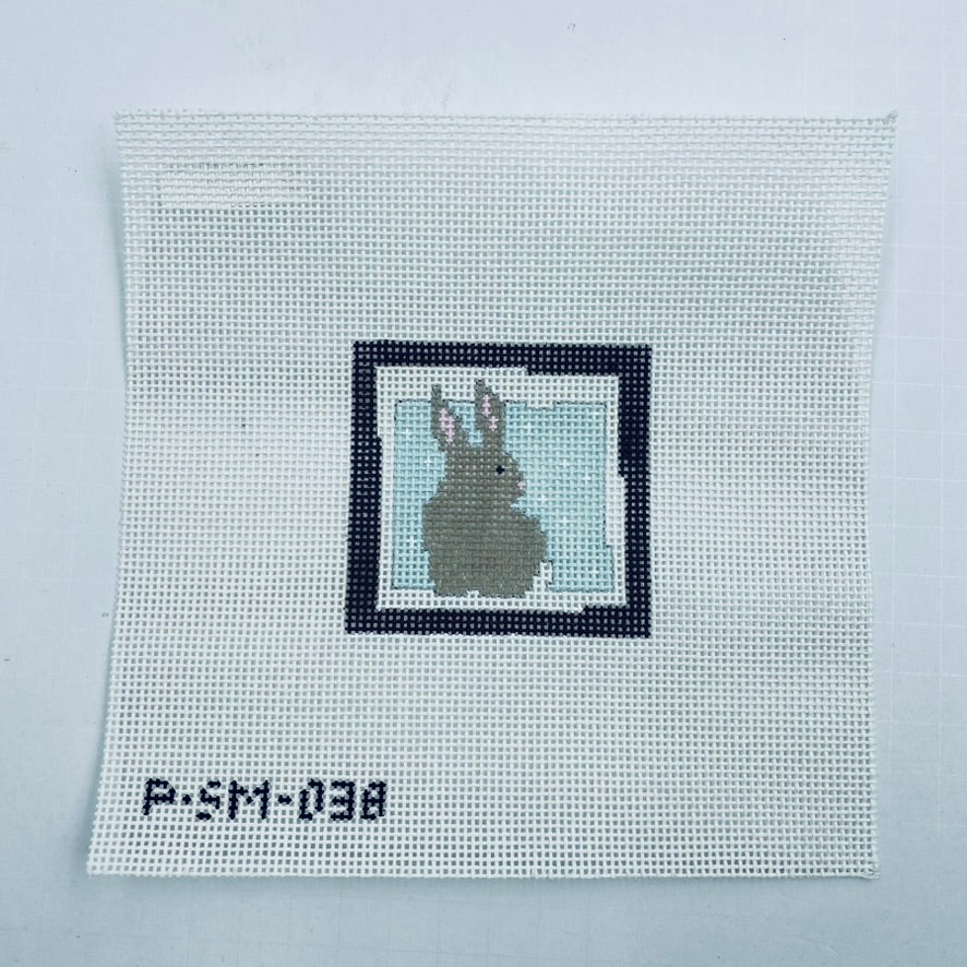 Bunny Blue Background Canvas