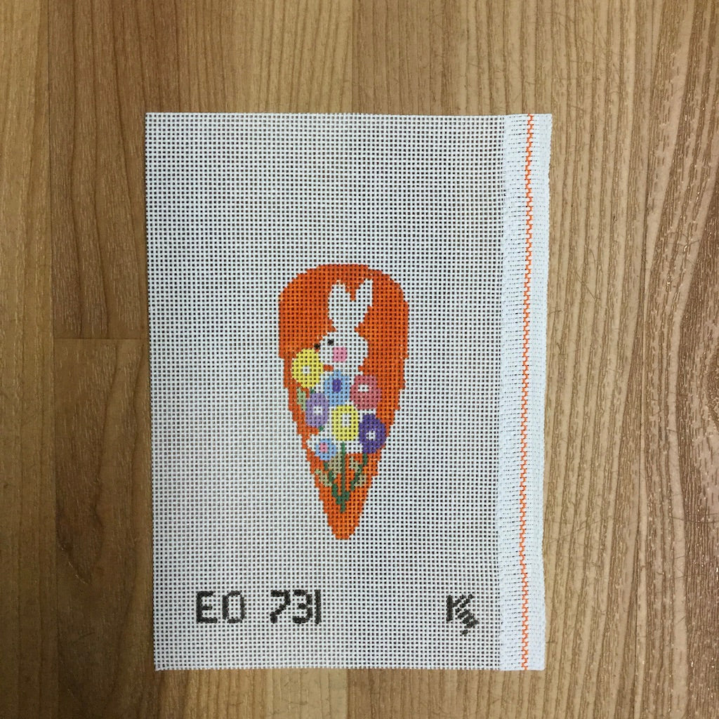 Bunny Profile Carrot Canvas