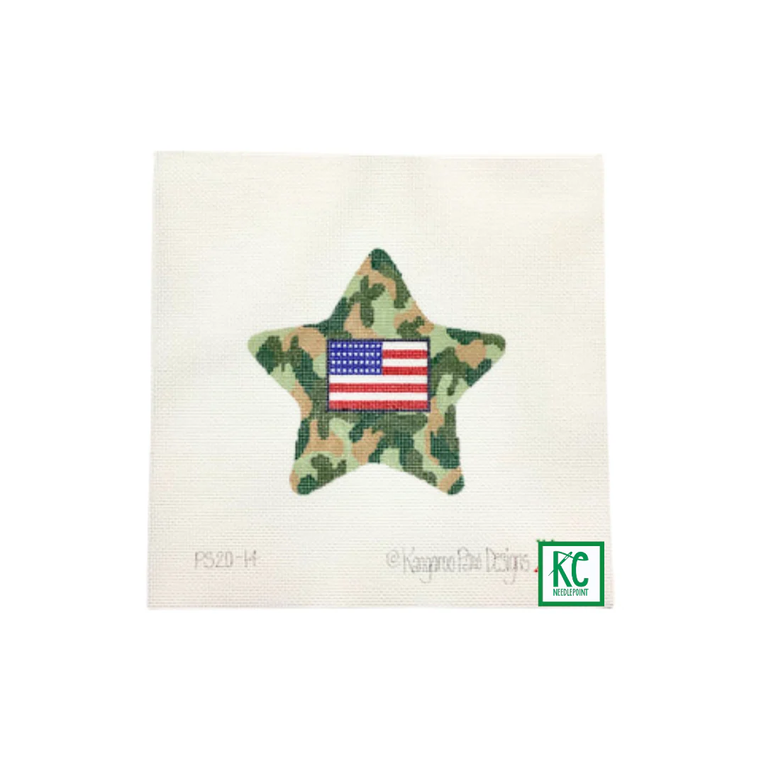 Camo Patriotic Star Canvas