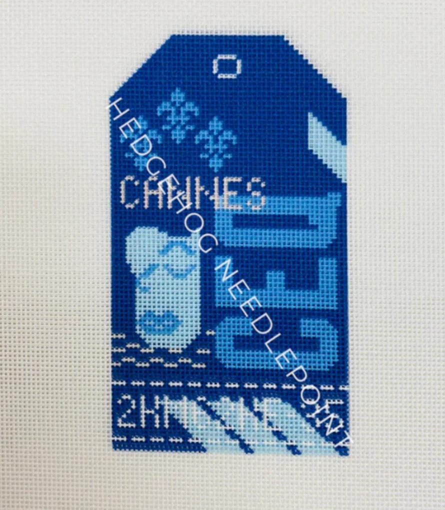 Cannes Vintage Travel Tag Canvas
