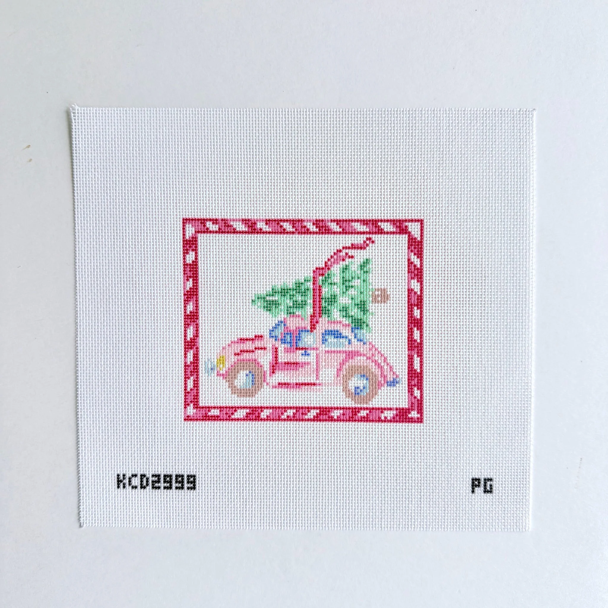 Car with Tree Ornament Canvas