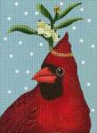 Cardinal with Berries Needlepoint Canvas