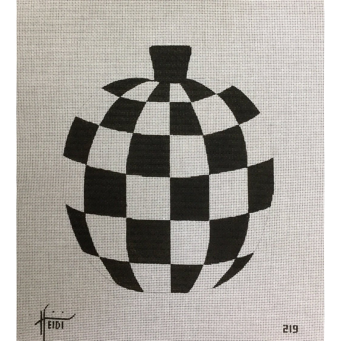 Checked Pumpkin Canvas