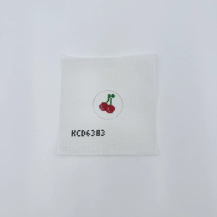 Cherries Key Fob Insert Canvas