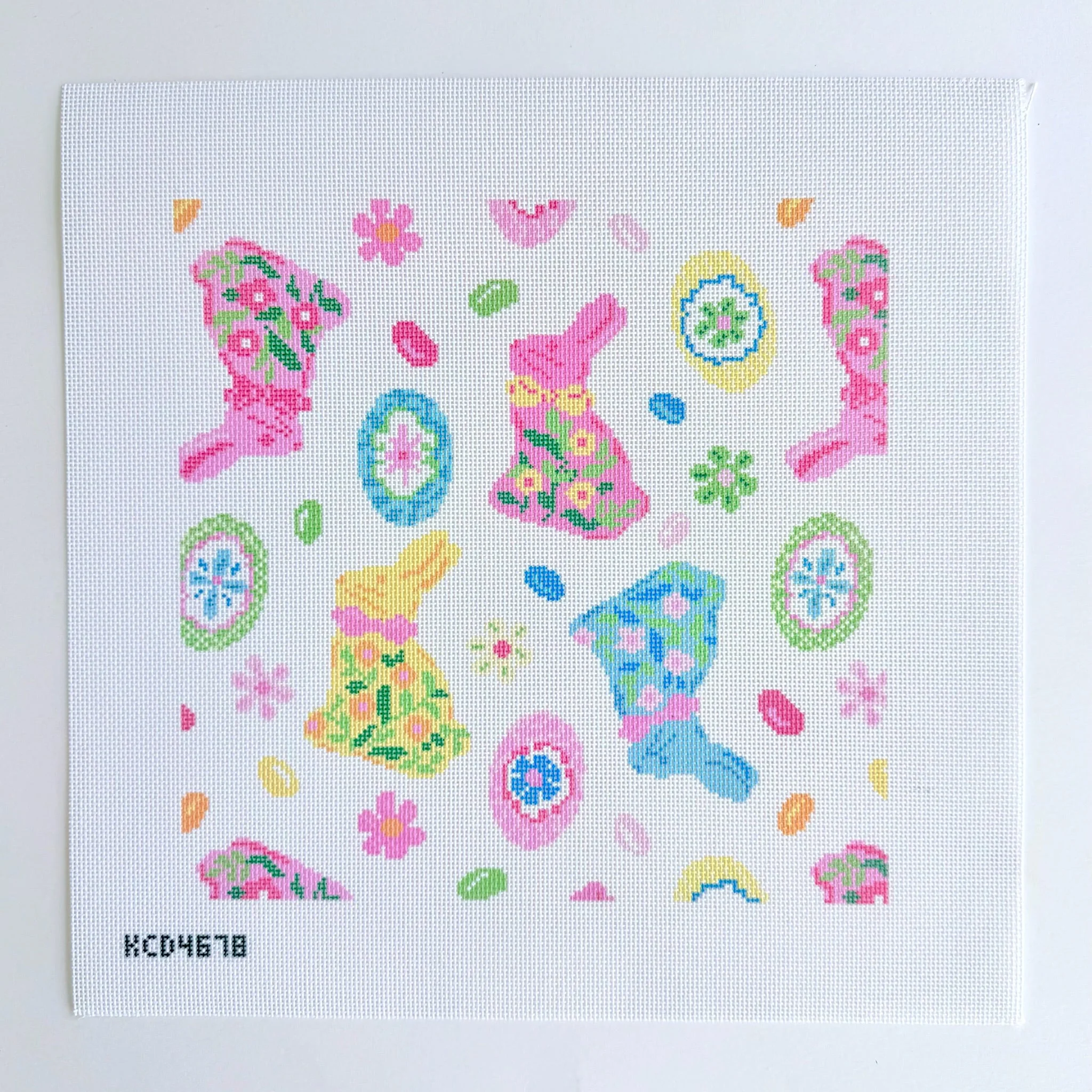 Chocolate Bunny Pattern Canvas