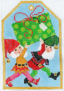 Christmas Elves Gift Tag Canvas