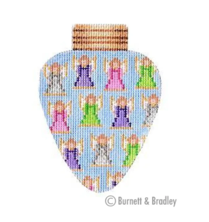 Christmas Light with Angels Canvas