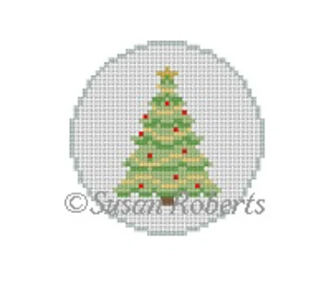 Christmas Tree Round Canvas