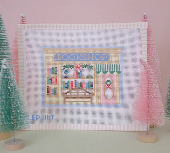 Christmas Village Bookshop Canvas
