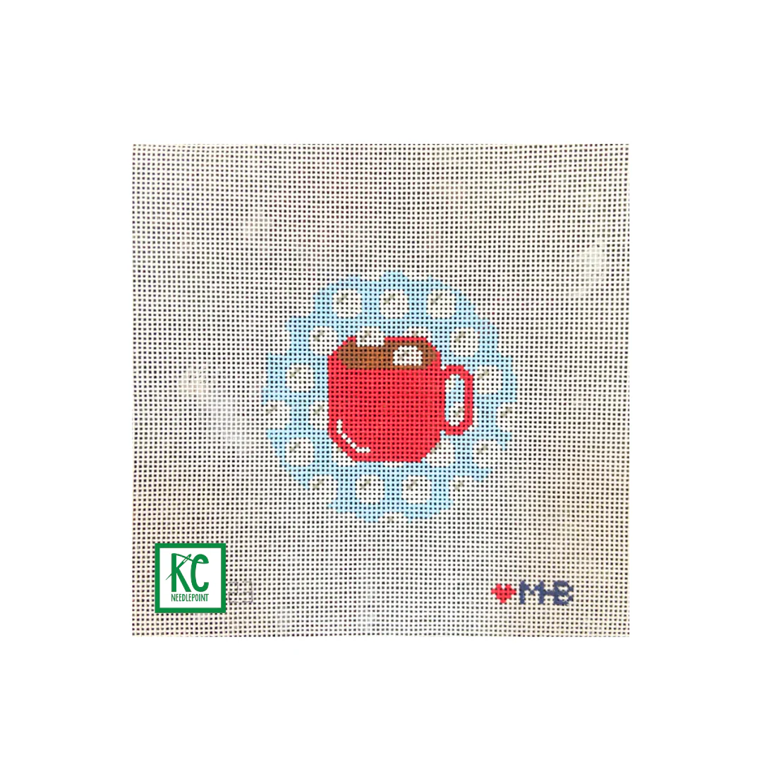 Cocoa and Mallows Round Canvas