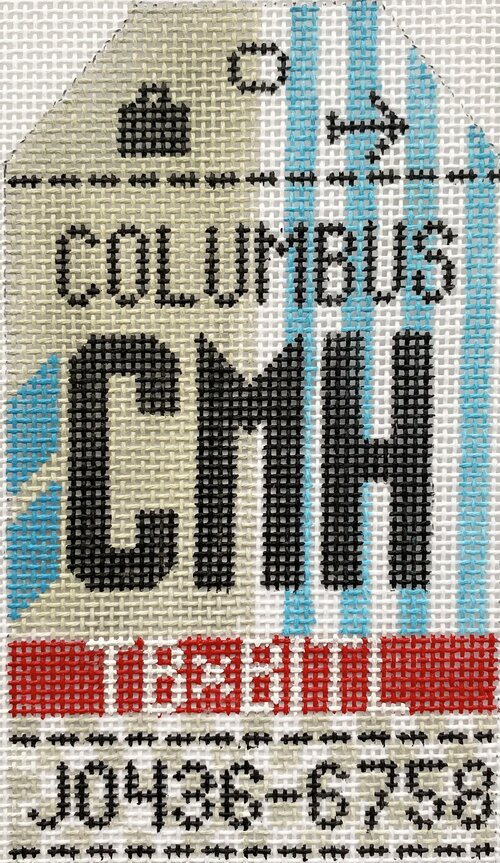 Columbus Vintage Travel Tag Canvas