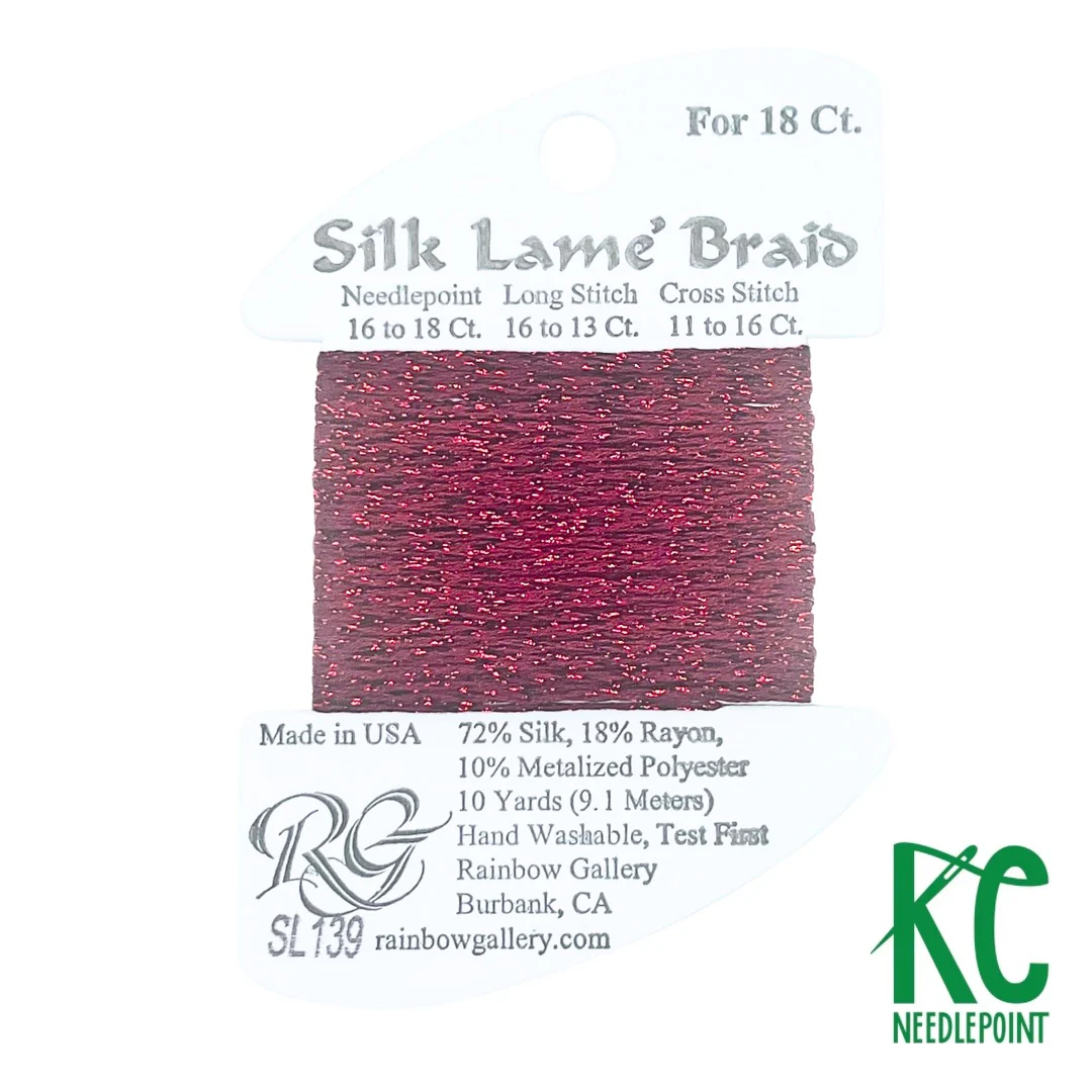Silk Lamé Braid SL139 Cardinal