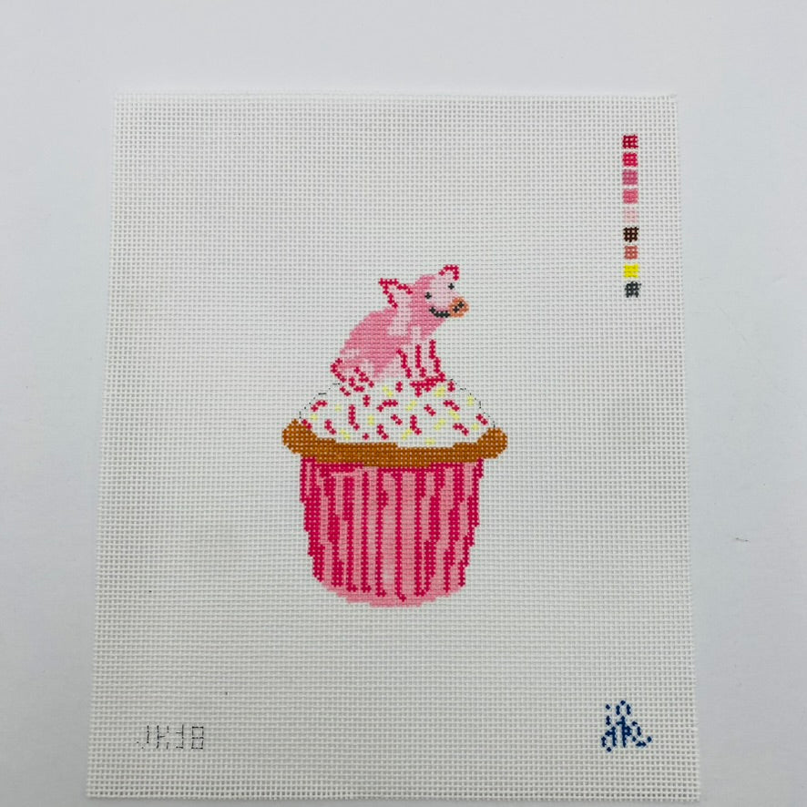 Cupcake Pig Canvas