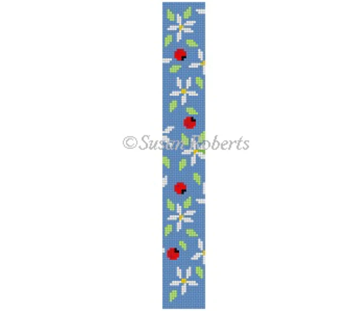 Daisy and Ladybugs Key Fob Canvas