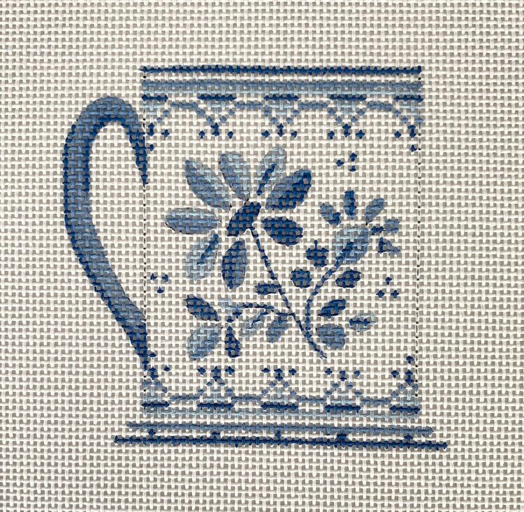 Delft Floral 2 Needlepoint Canvas