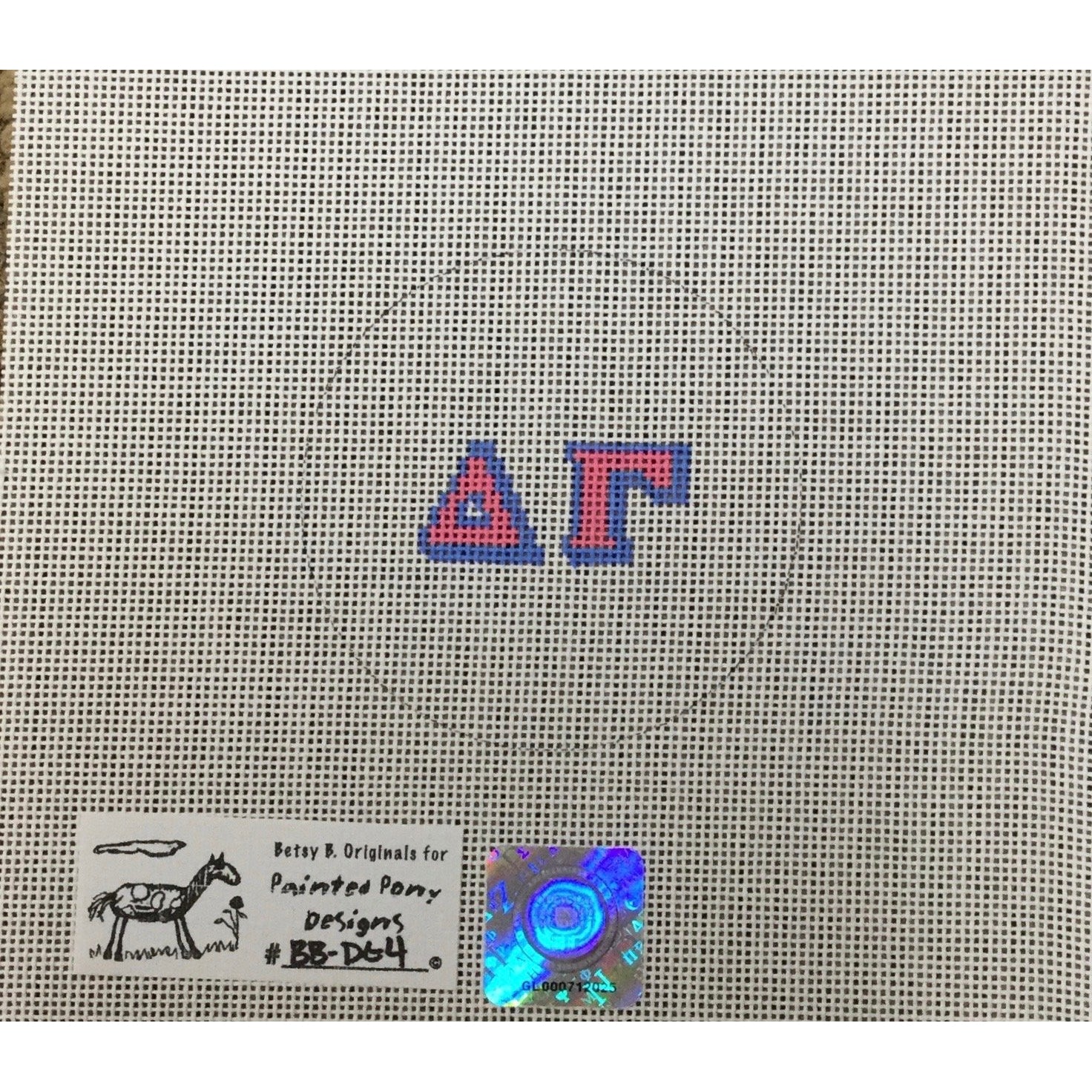 Delta Gamma Round Canvas