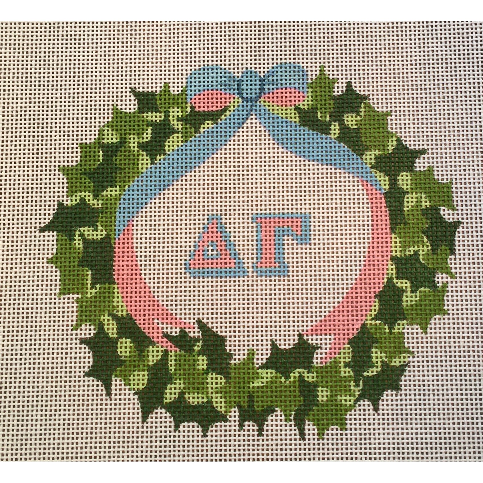 Delta Gamma Wreath Canvas