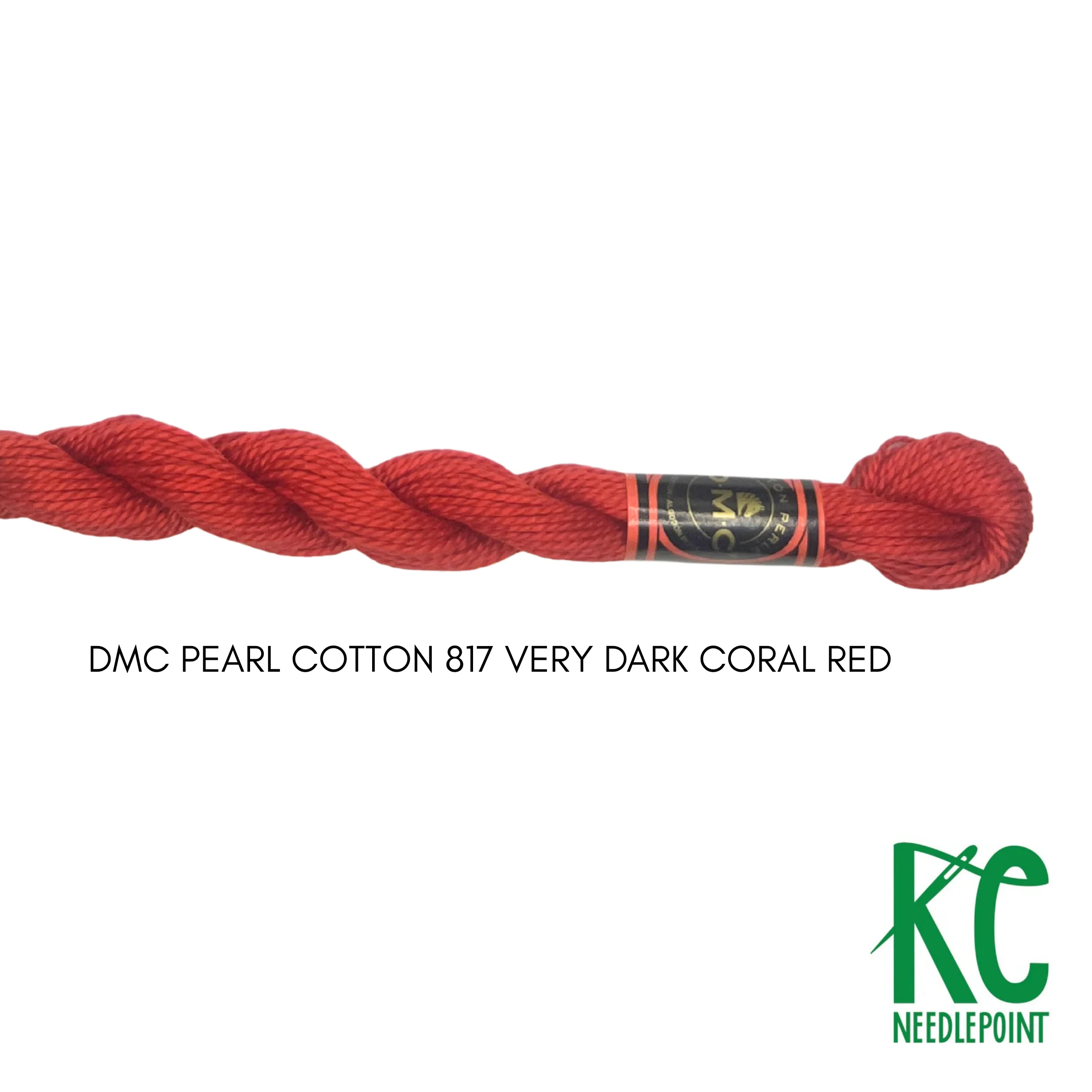 DMC 3 Pearl Cotton 817 Very Dark Coral Red