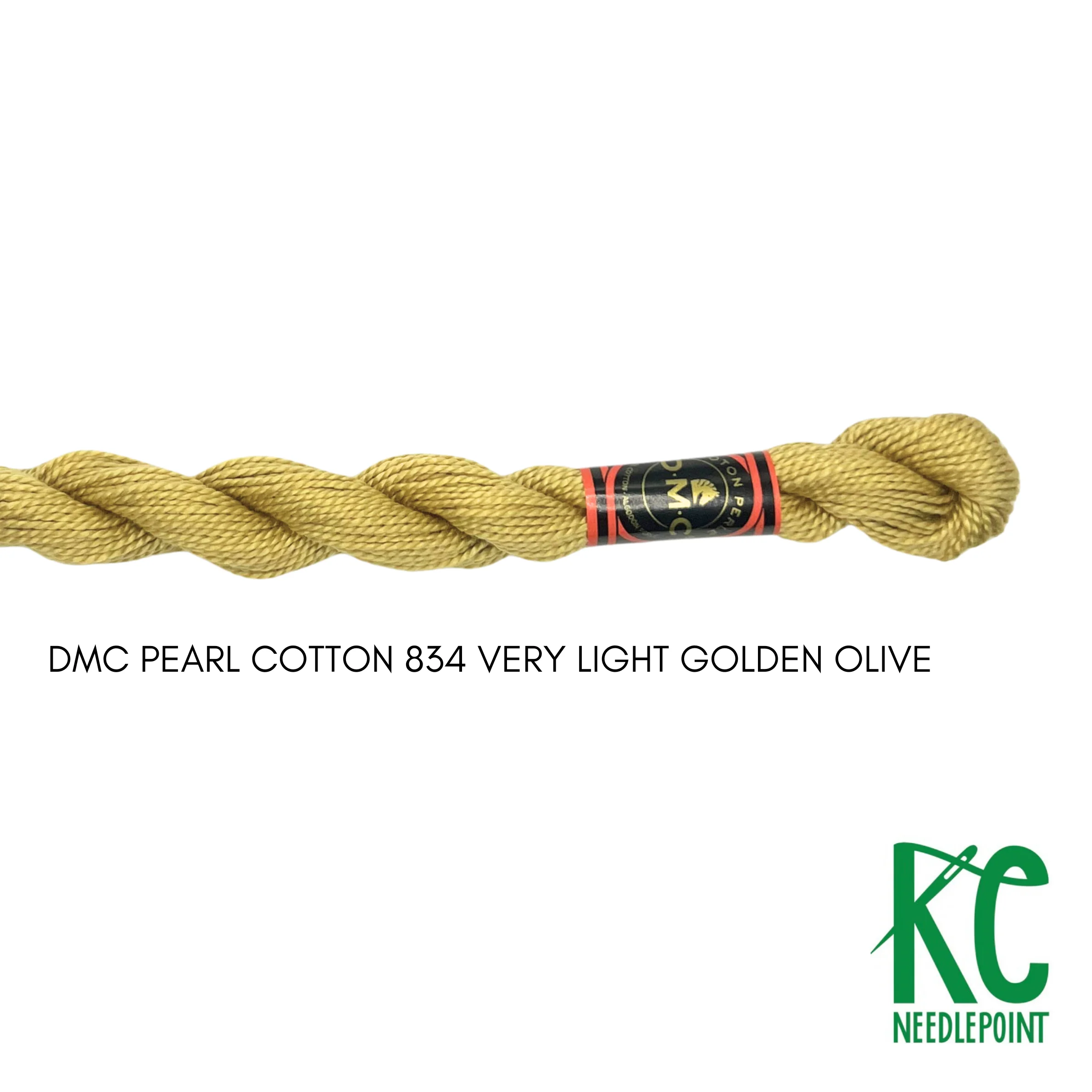 DMC 3 Pearl Cotton 834 Very Light Golden Olive