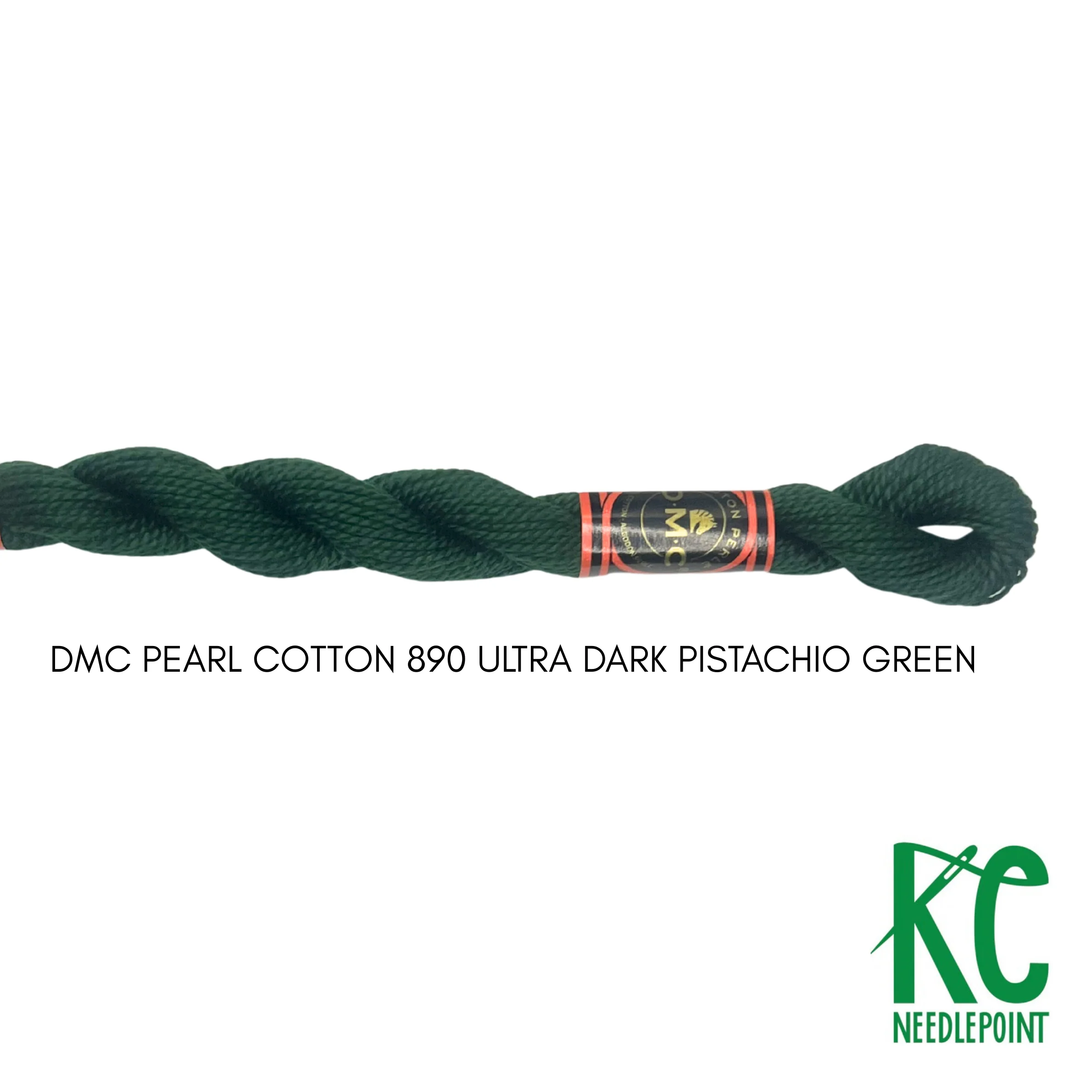 DMC 3 Pearl Cotton 890 Ultra Dark Pistachio Green