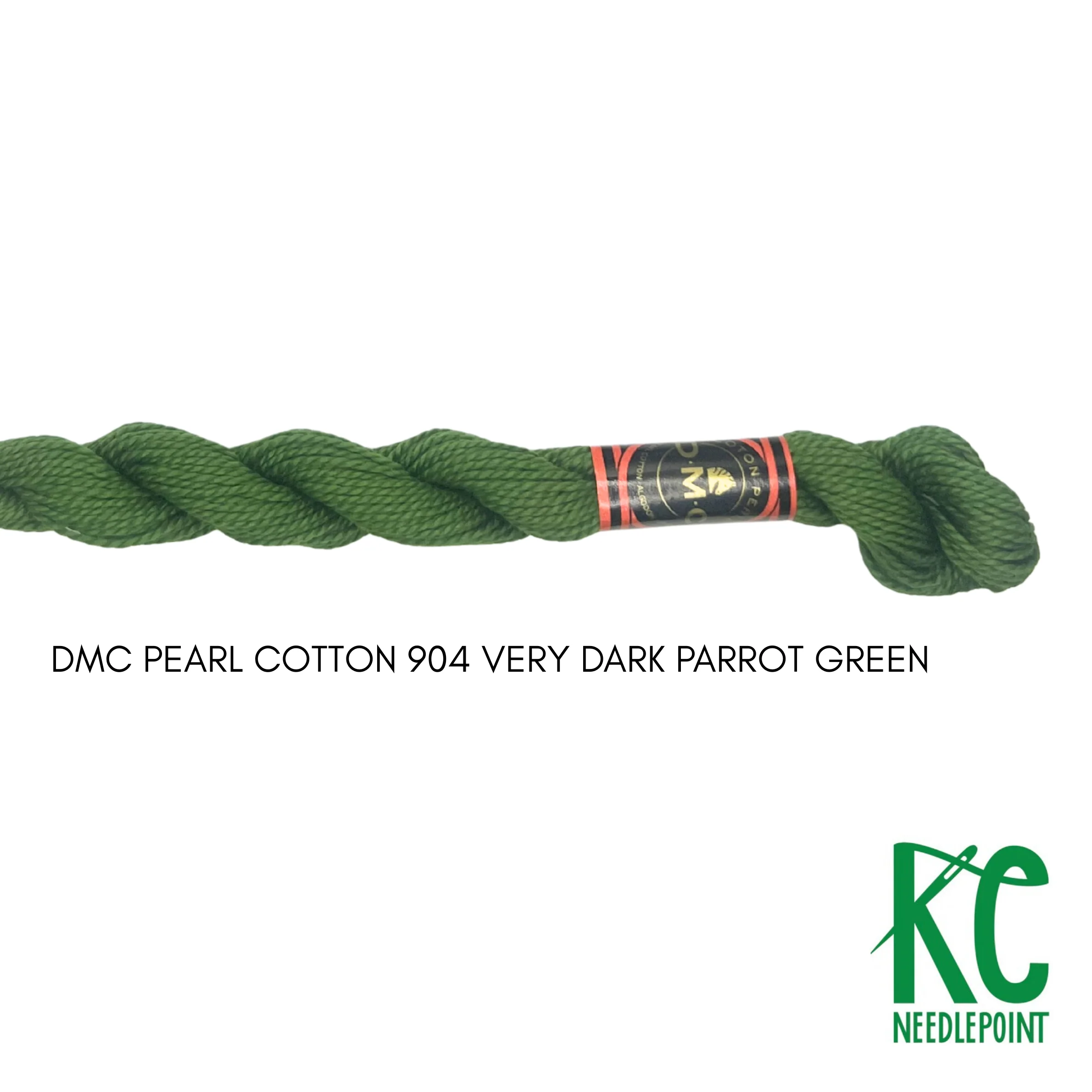 DMC 3 Pearl Cotton 904 Very Dark Parrot Green