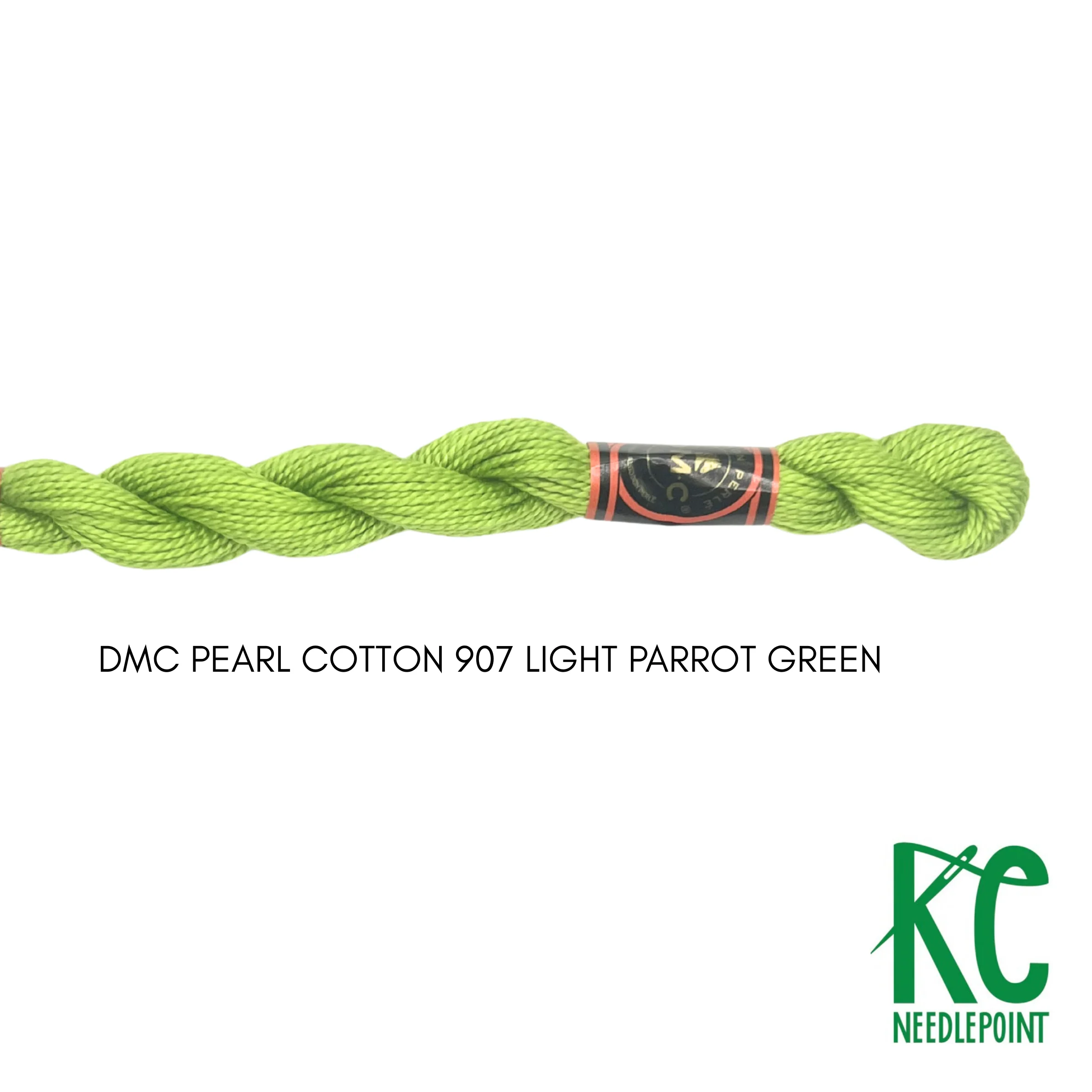 DMC 3 Pearl Cotton 907 Light Parrot Green